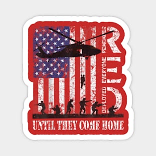 RED Friday Remember Everyone Deployed US Flag Army Vintage Magnet