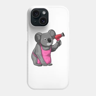 Koala Hairdresser Hair dryer Phone Case