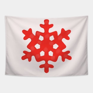 Red Snowflake Tapestry