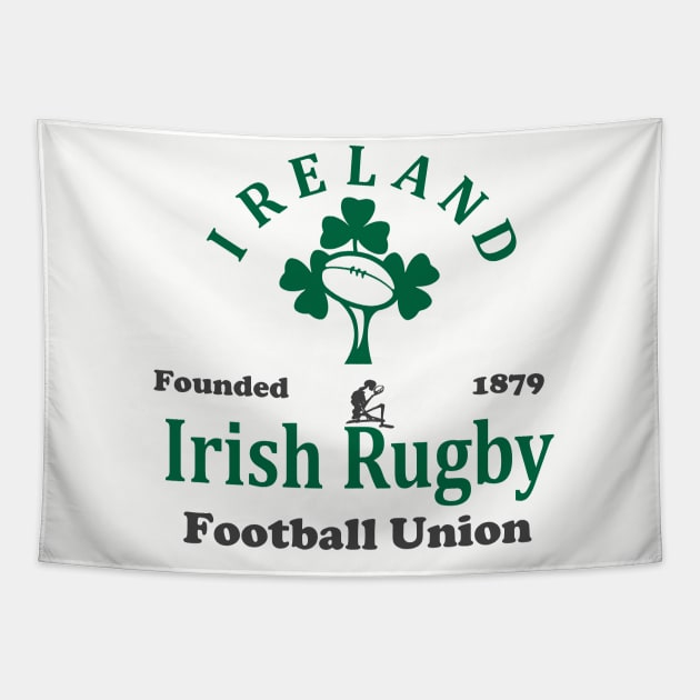 Skulls Rugby Ireland Rugby Tapestry by SkullsRugby