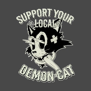 Demon Cat Vintage Cartoon T-Shirt