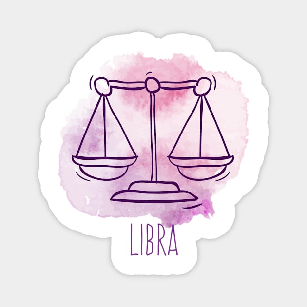 Libra horoscope Magnet by Dieowl