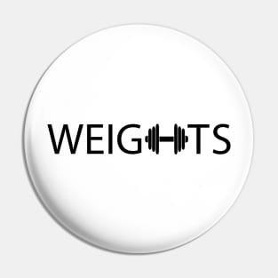 Weights typographic logo design Pin