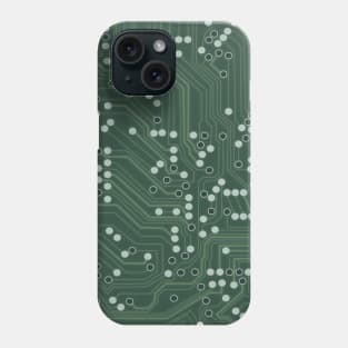 Green Circuit Board Background Phone Case