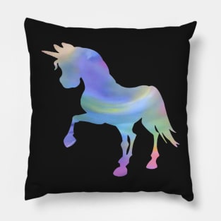Whimsical fantasy unicorn painting Pillow