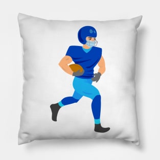 Football player with a mask Pillow