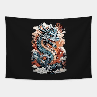 Powerful Japanese Dragon Watatsumi Tapestry