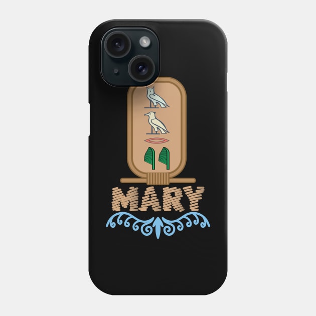 MARY-American names in hieroglyphic letters,  a Khartouch Phone Case by egygraphics