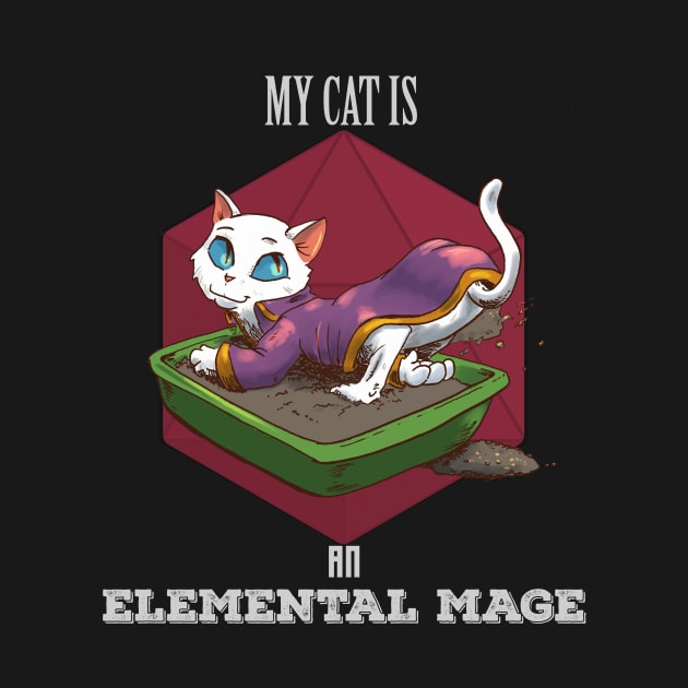 RPG cat elemental mage by Carlos CD