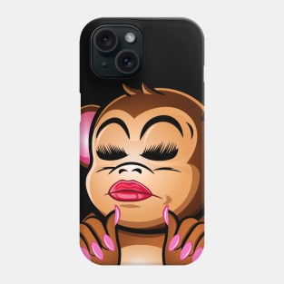 Monkey Periodt meme, kawaii animal, funny design Phone Case