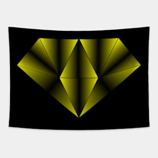 Golden geometric diamond Tapestry