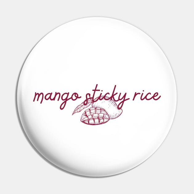 mango sticky rice - maroon red - with sketch Pin by habibitravels