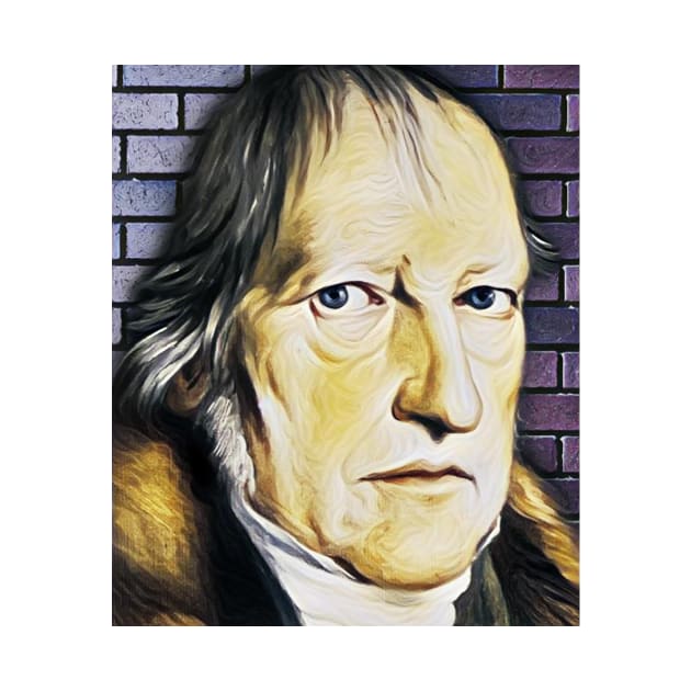 Georg Wilhelm Friedrich Hegel yellow Portrait | Georg Wilhelm Friedrich Hegel Artwork 9 by JustLit