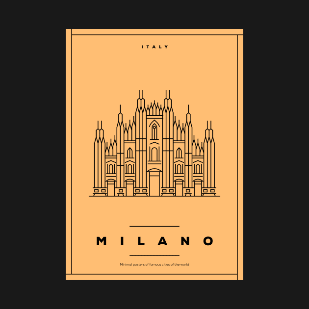 Milano Minimal Poster by kursatunsal