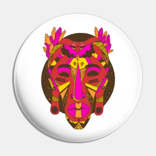 African Mask 1 - Red Edition Pin