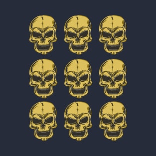 Gold Scary Skull T-Shirt