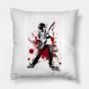 Ink Painting Guitarist Pillow