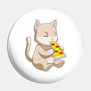 Cat with Pizza Pin