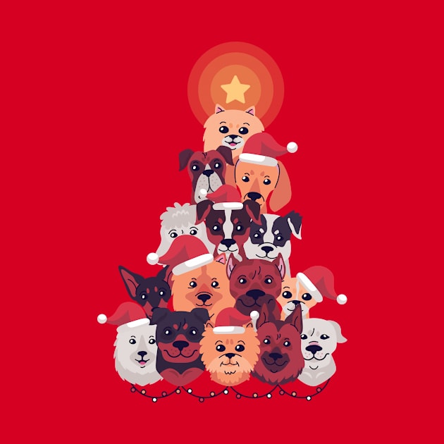 Dogs Christmas tree by otaku_sensei6