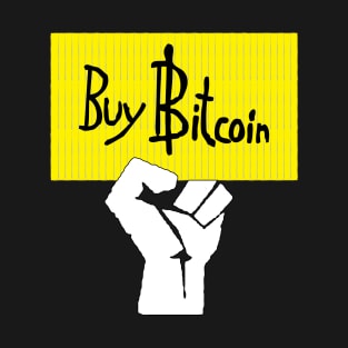 Buy Bitcoin Sign Power Salute T-Shirt