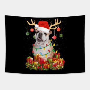 Bulldog Christmas Gift t-shirt Dog Lover Christmas Gift Tapestry