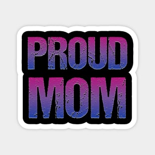 Distressed Bisexual Proud Mom Mothers Day Bi Pride Flag Magnet