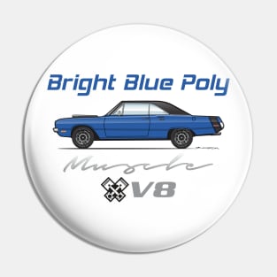 Bright Blue Poly Muscle Pin