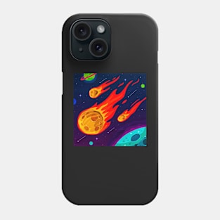 Fiery Meteorite in The Space Phone Case