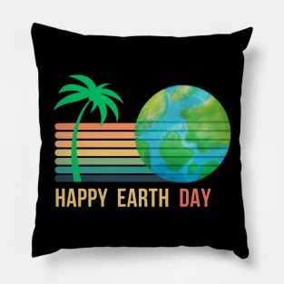 RETRO SUNSET EARTH DAY Pillow