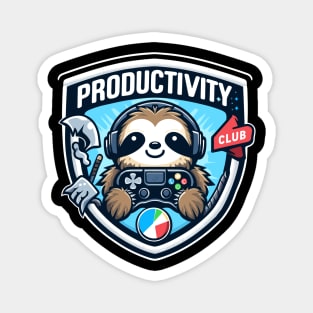 Sloth productivity club Magnet