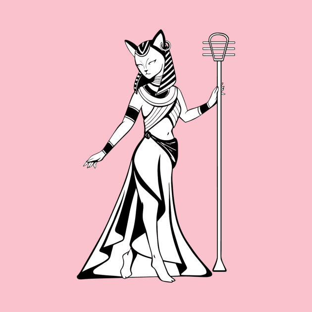 Bastet Egyptian Cat Goddess by Bro Aesthetics