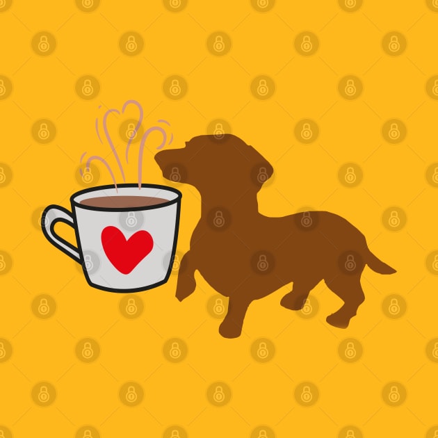 I love coffee and dachshund dogs. Dachshund dog proud mom and dad owner gift by alcoshirts