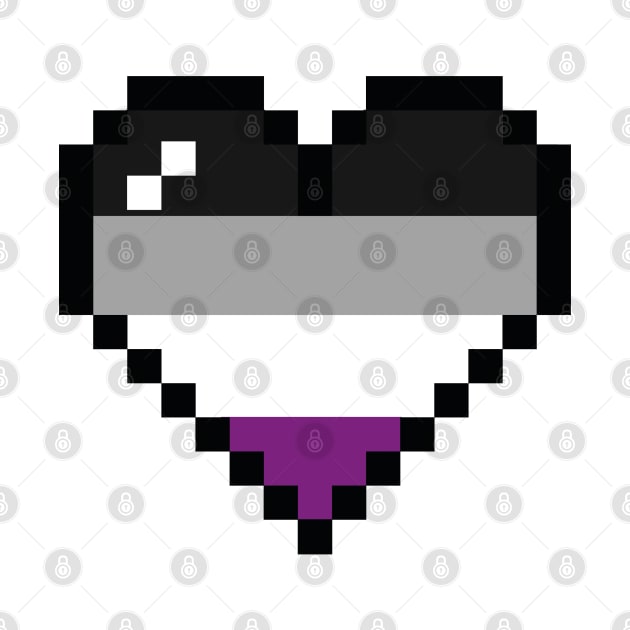 Asexual 8 bit heart by MandyDesigns