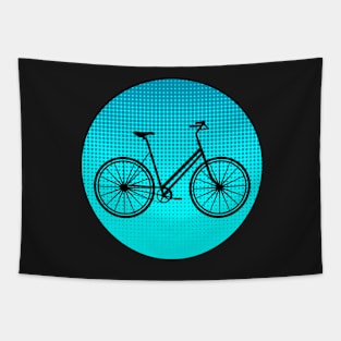 Blue Polka Dot Bike Tapestry