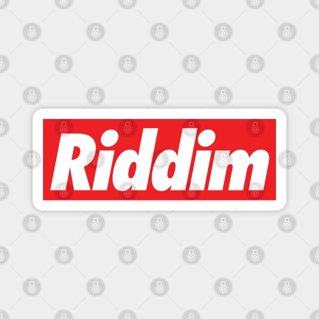 Riddim Dubstep Reggae Dancehall DJ Gift Magnet by Drum And Bass Merch