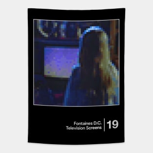 Fontaines D.C. - Television Screens / Minimalist Style Graphic Design Tapestry