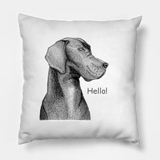 bloodhound standing guard Pillow