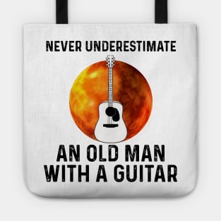 An Old Man With A Guitar Tote