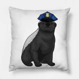 Honey badger Cop Police hat Police Pillow