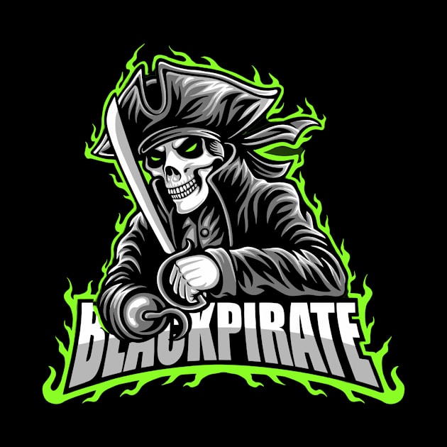 illustration black pirate by pmarekhersey