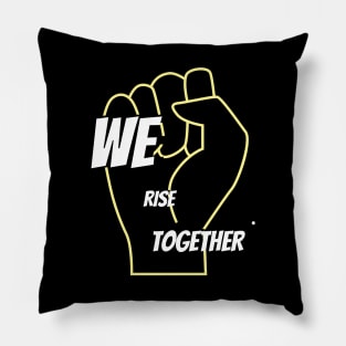 We Rise Together : Black Live Together (Mist) Pillow