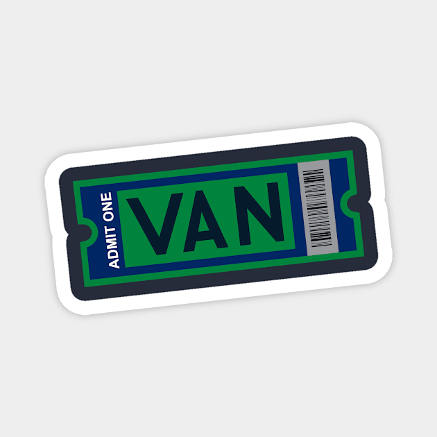 VAN Ticket Magnet by CasualGraphic