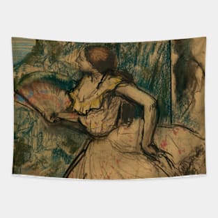 Dancer with a Fan by Edgar Degas Tapestry