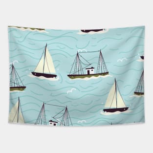 Vintage nautical pattern Tapestry