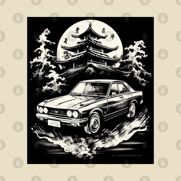 Racing Vintage JDM cars Retro Japanese Domestic Market by RetroZin