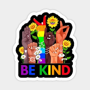 Sign Language Hand Talking LGBTQ Flag Gay Pride Magnet