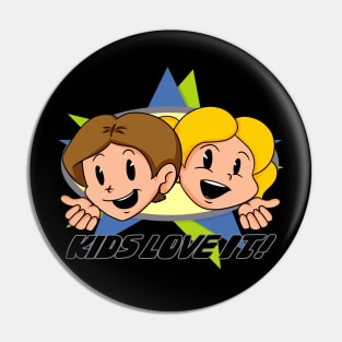 Toonami "KIDS LOVE IT" logo Pin