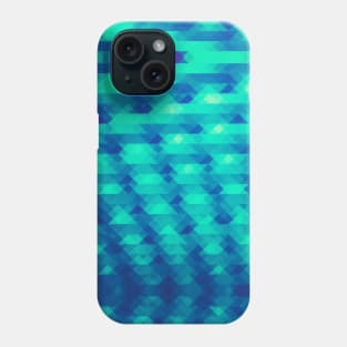 Modern Fashion Abstract Color Pattern in Blue / Green Phone Case