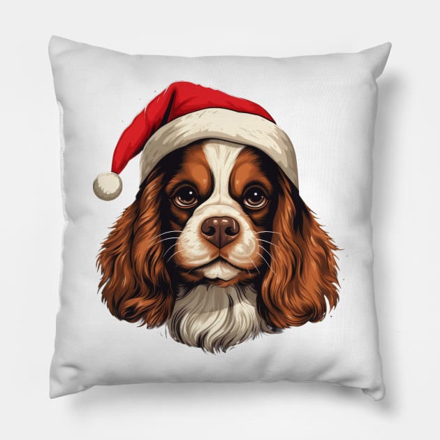 Cavalier King Charles Spaniel Christmas Pillow by MZeeDesigns