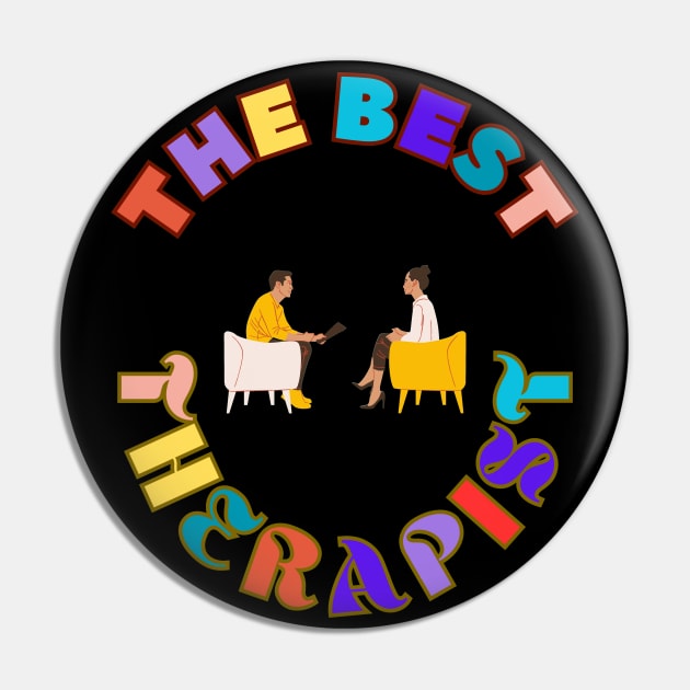 The Best Therapist Therapy Healing Appreciation Pin by Jo3Designs